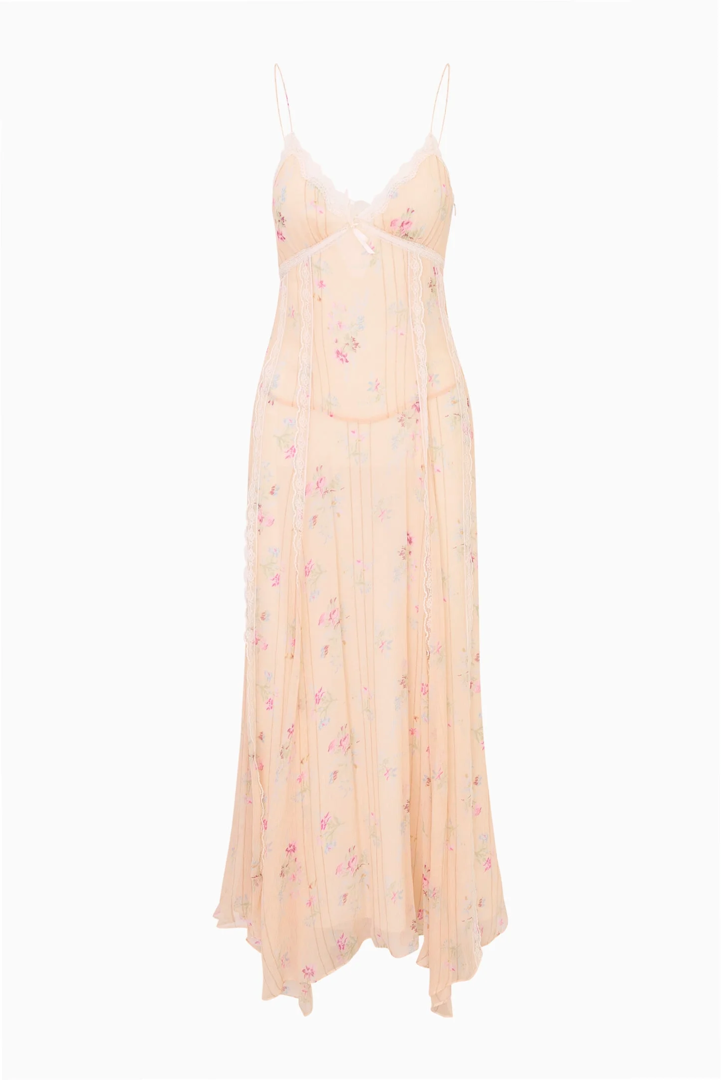 Thalienne Lace-Trimmed Silk Dress - 1