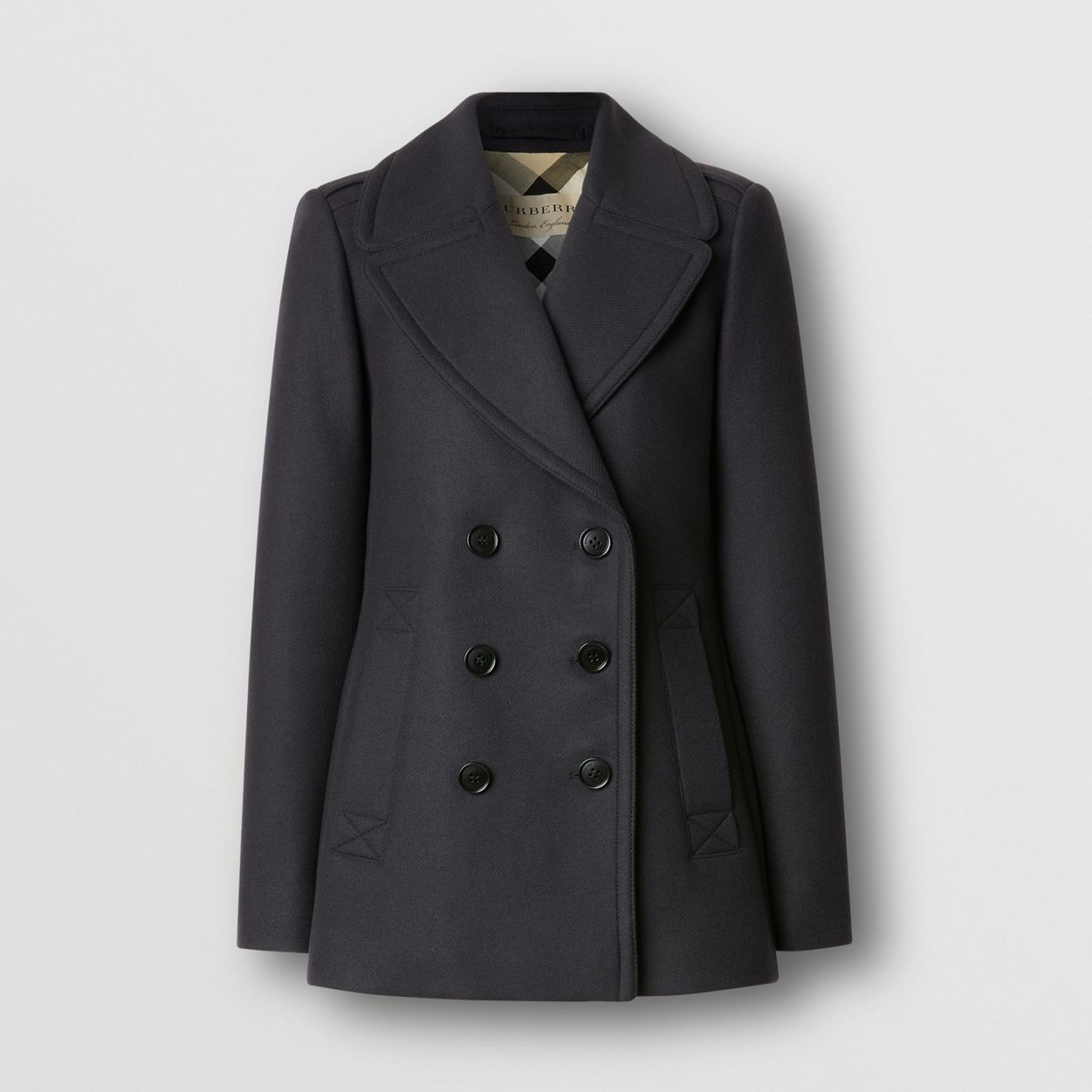 Wool Cashmere Blend Pea Coat - 2