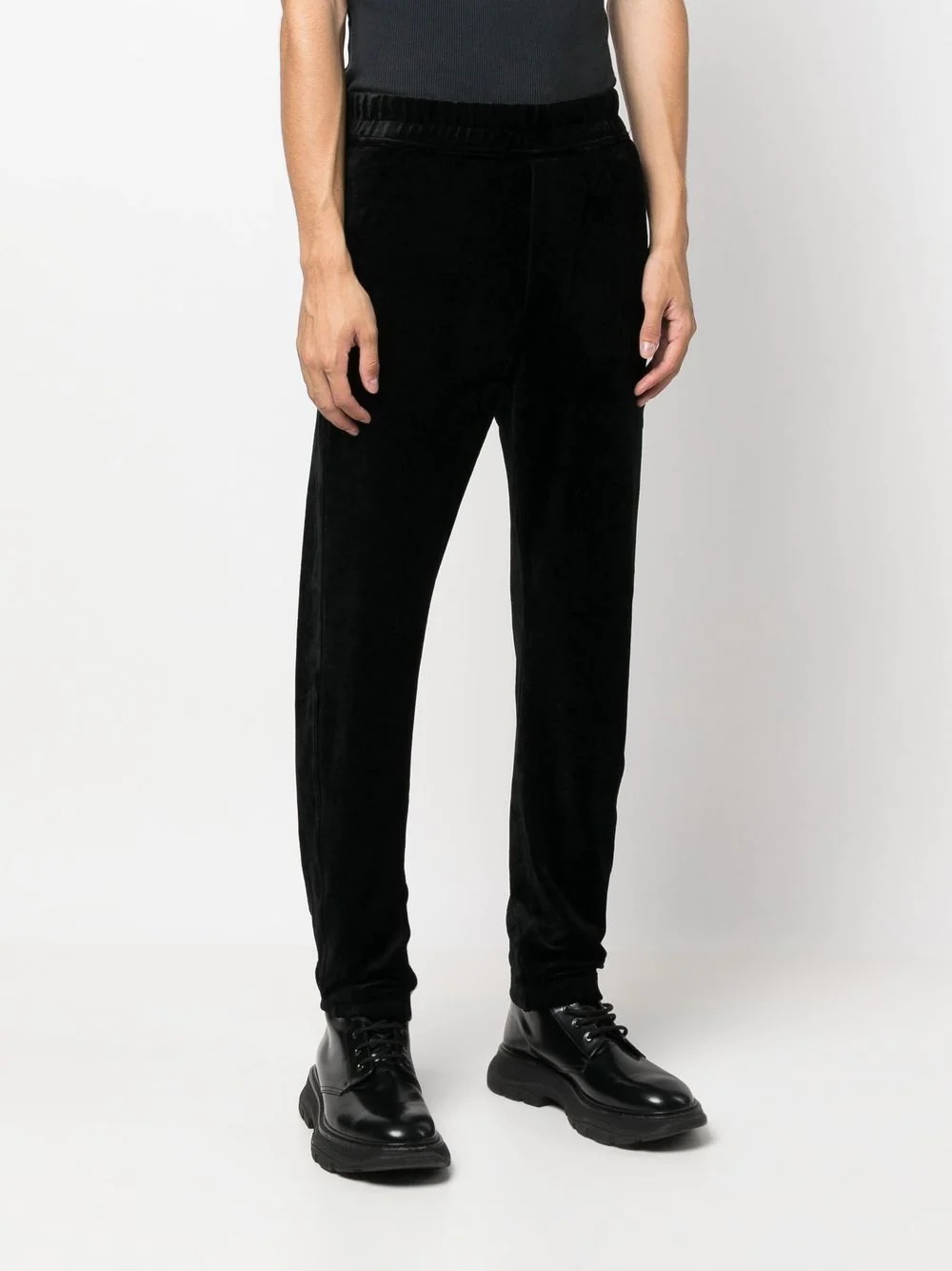 suede track pants - 3