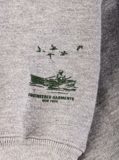 Engineered Garments logo-print mÃ©lange-effect hoodie outlook