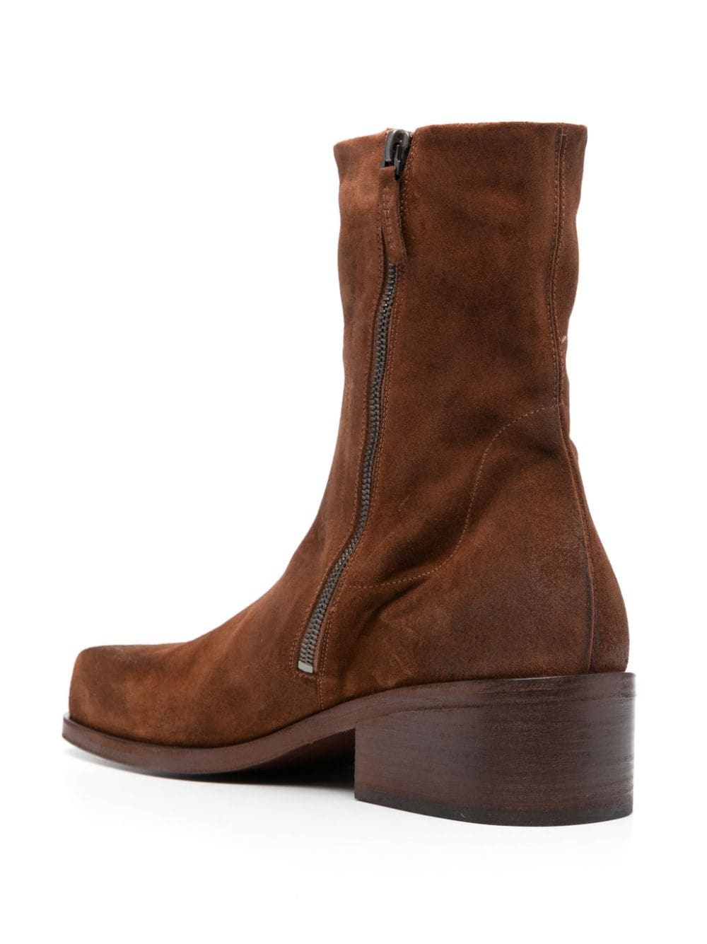 square-toe ankle boots - 5