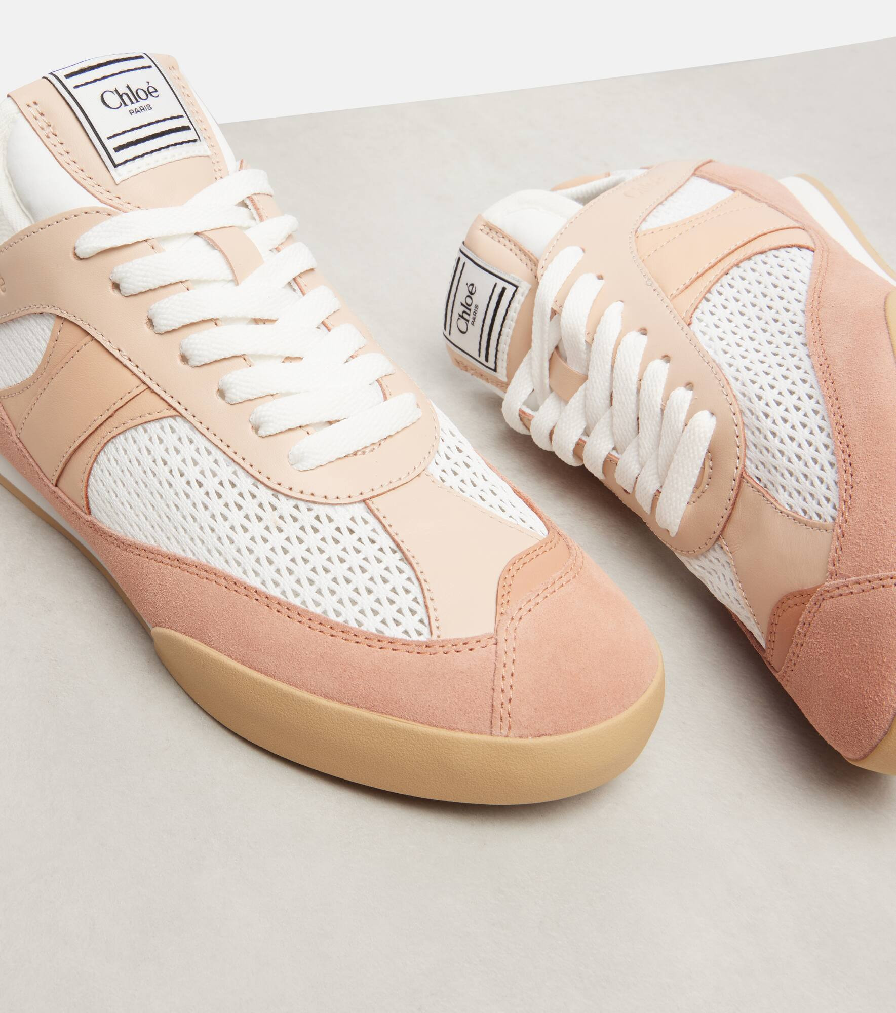 Chloé Kick leather-trimmed sneakers - 5