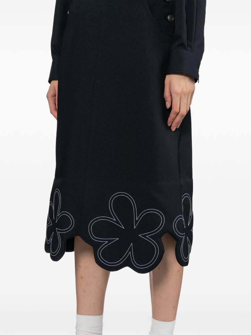 floral-embroidered midi dress 5