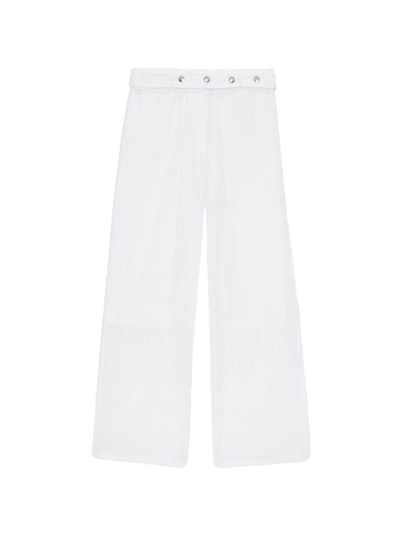eyelet-embellishment trousers 1