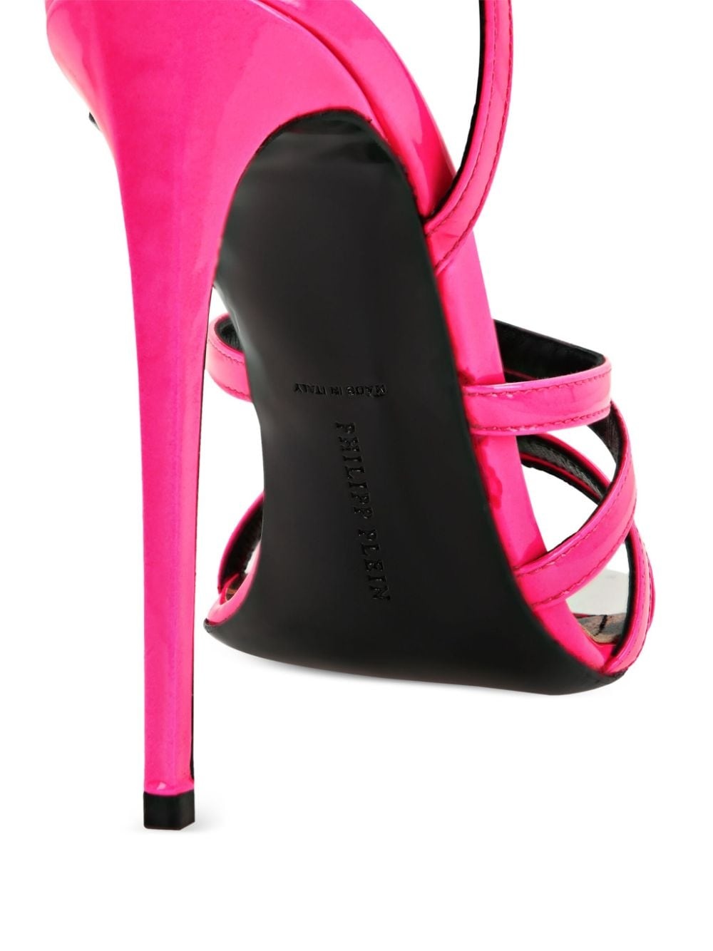 square-toe patent leather sandals - 3