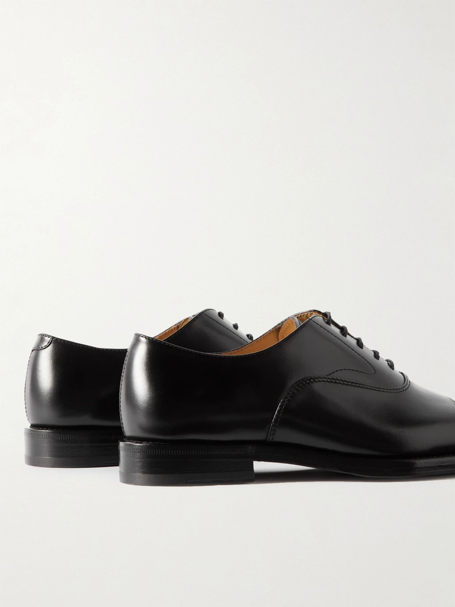 Leather Oxford Shoes Black - 4