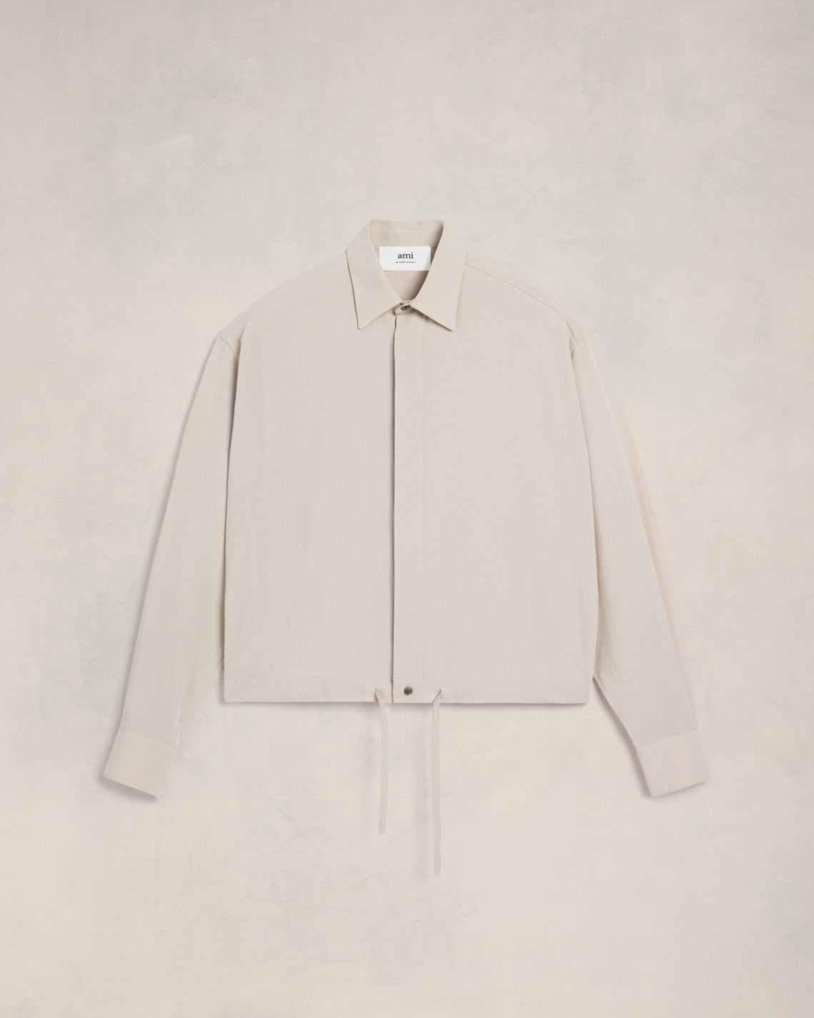 LONG SLEEVE DRAWSTRING SHIRT - 1