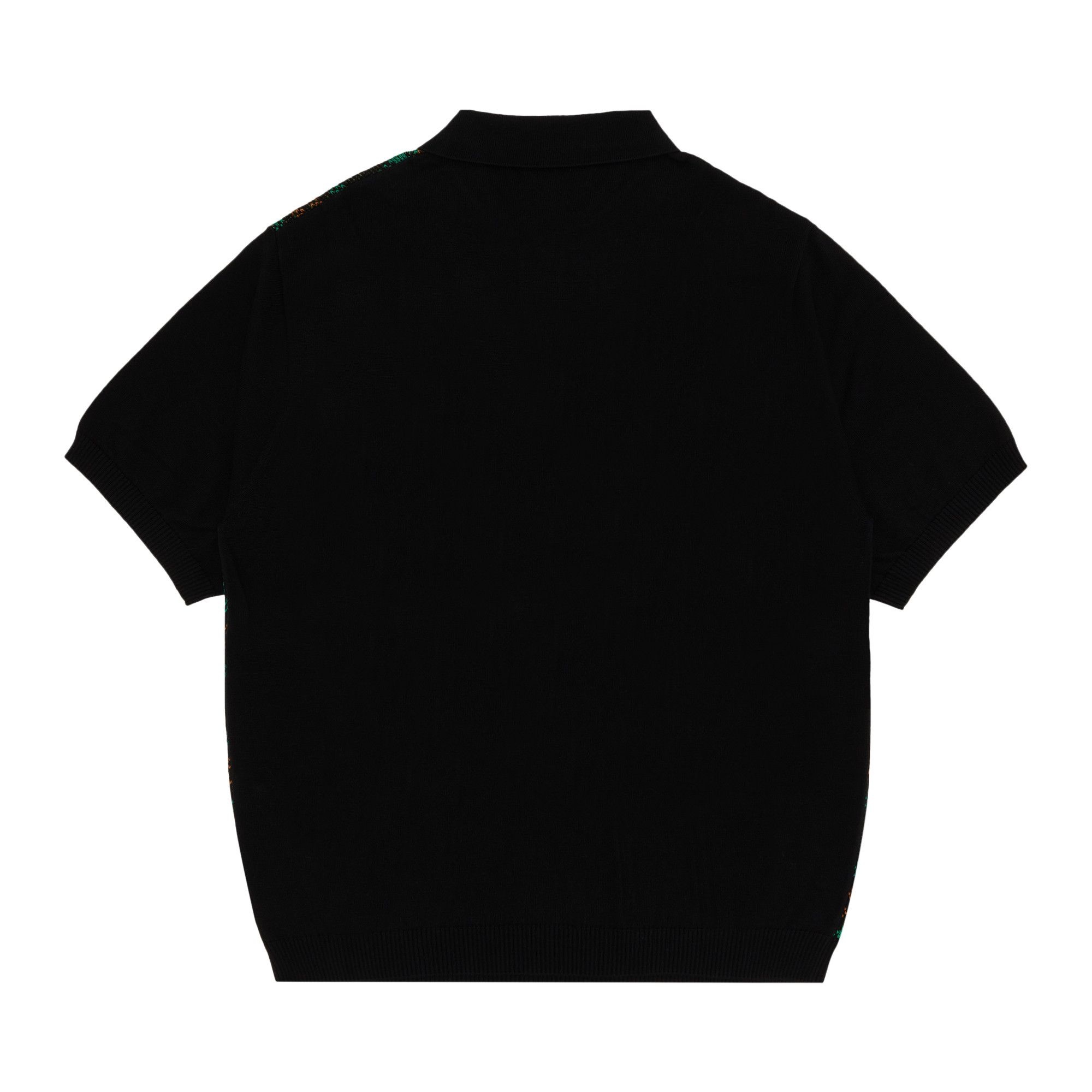 Supreme Plaid Knit Short-Sleeve Polo 'Black' - 2