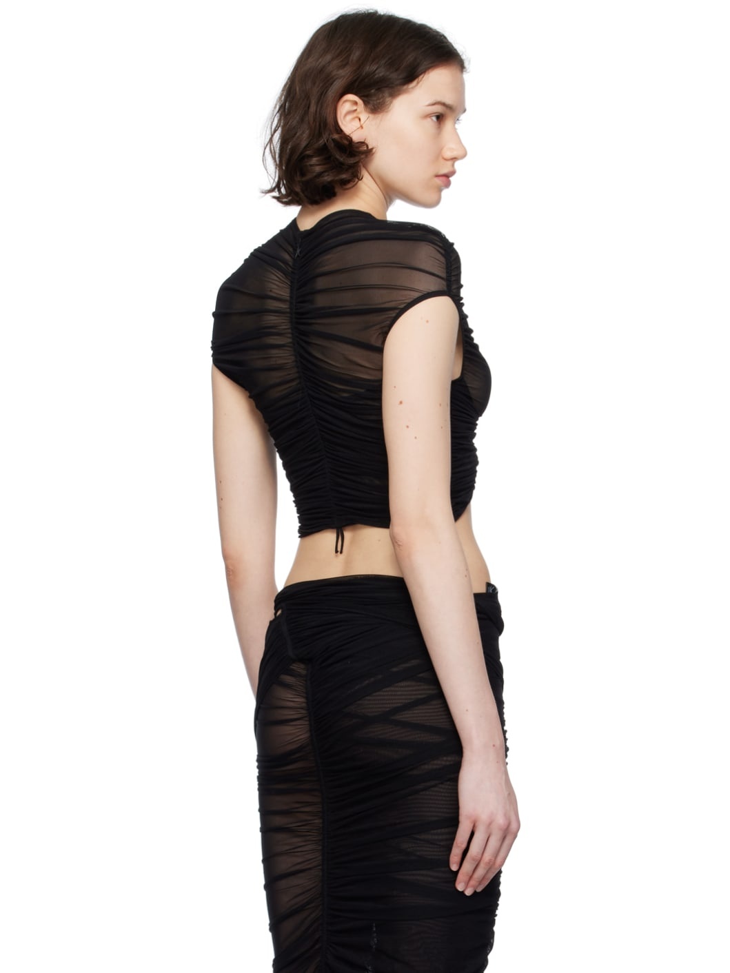 Black Cropped T-Shirt - 3