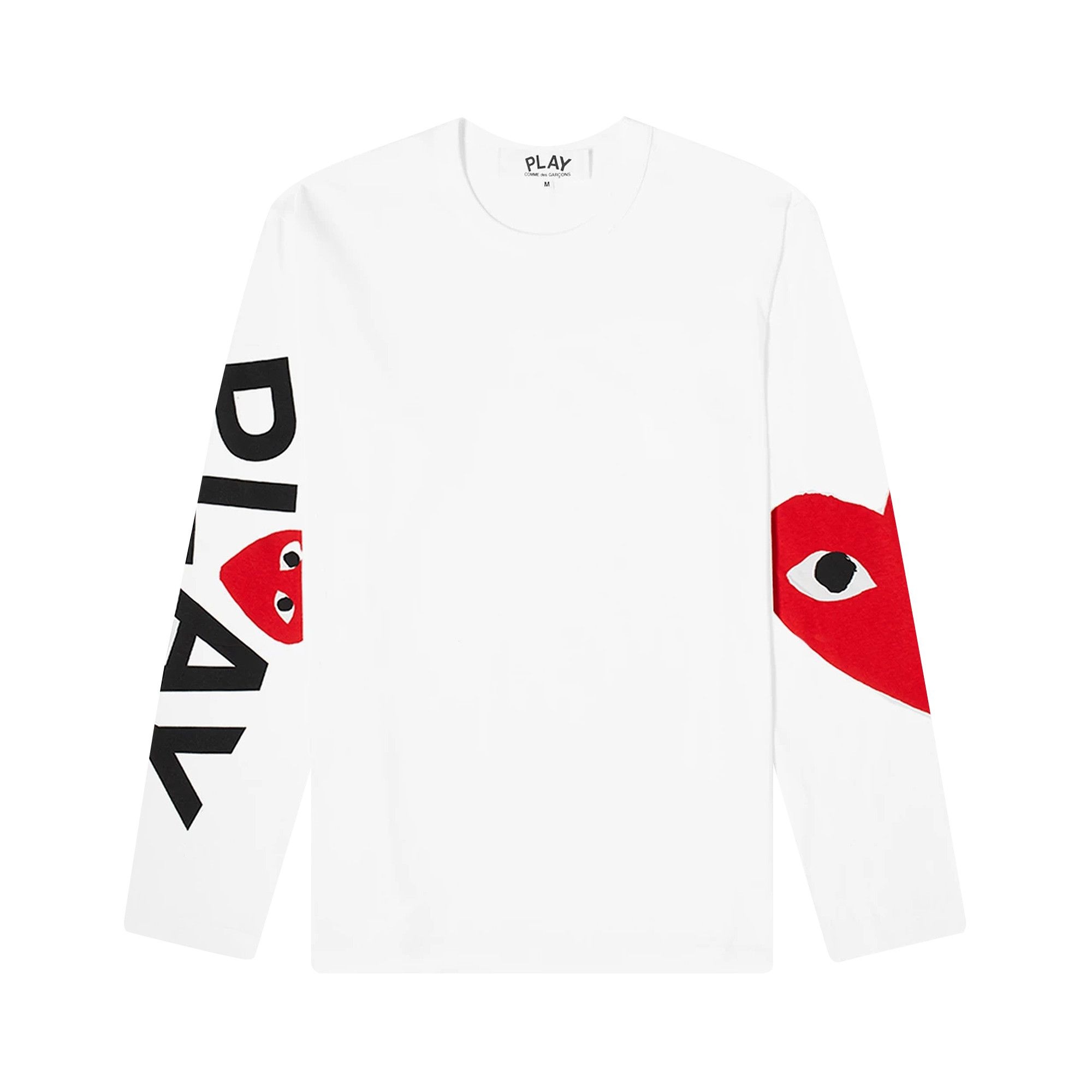 Comme des Garçons PLAY Logo Long-Sleeve T-Shirt 'White' - 1