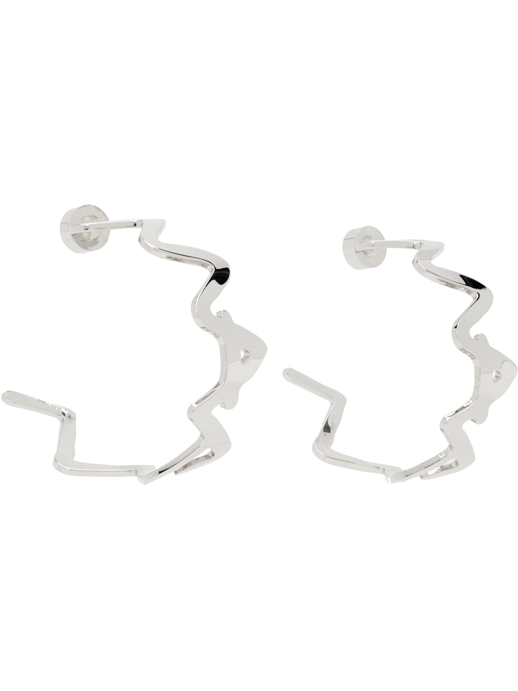 Silver 'Marni' Symbol Earrings - 2