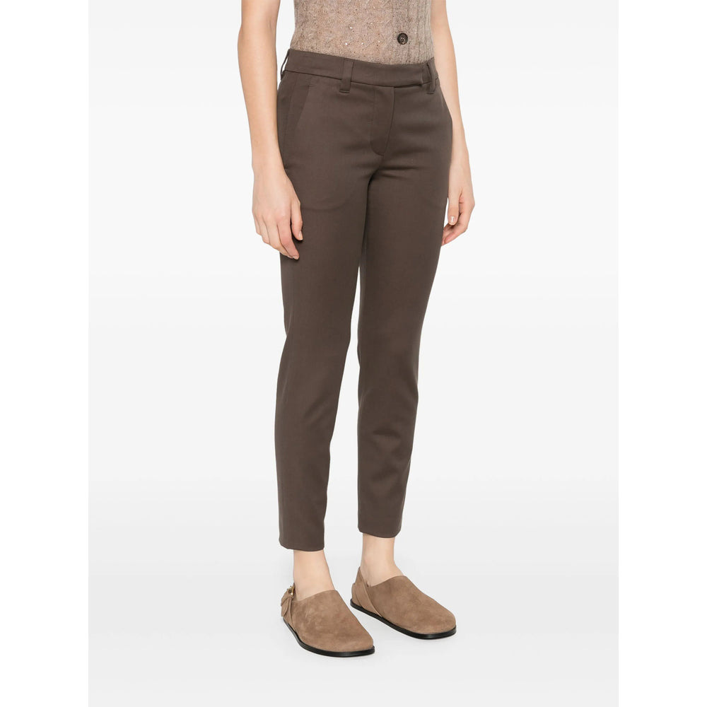 Brunello Cucinelli Green Trousers - Slim-Fit Trousers Women - 2