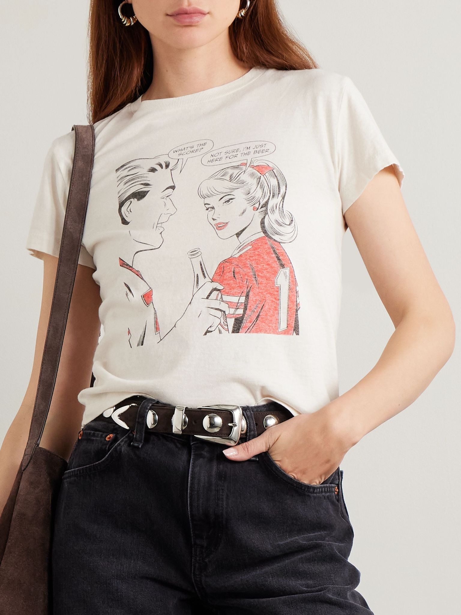 Classic printed cotton-jersey T-shirt White - 2