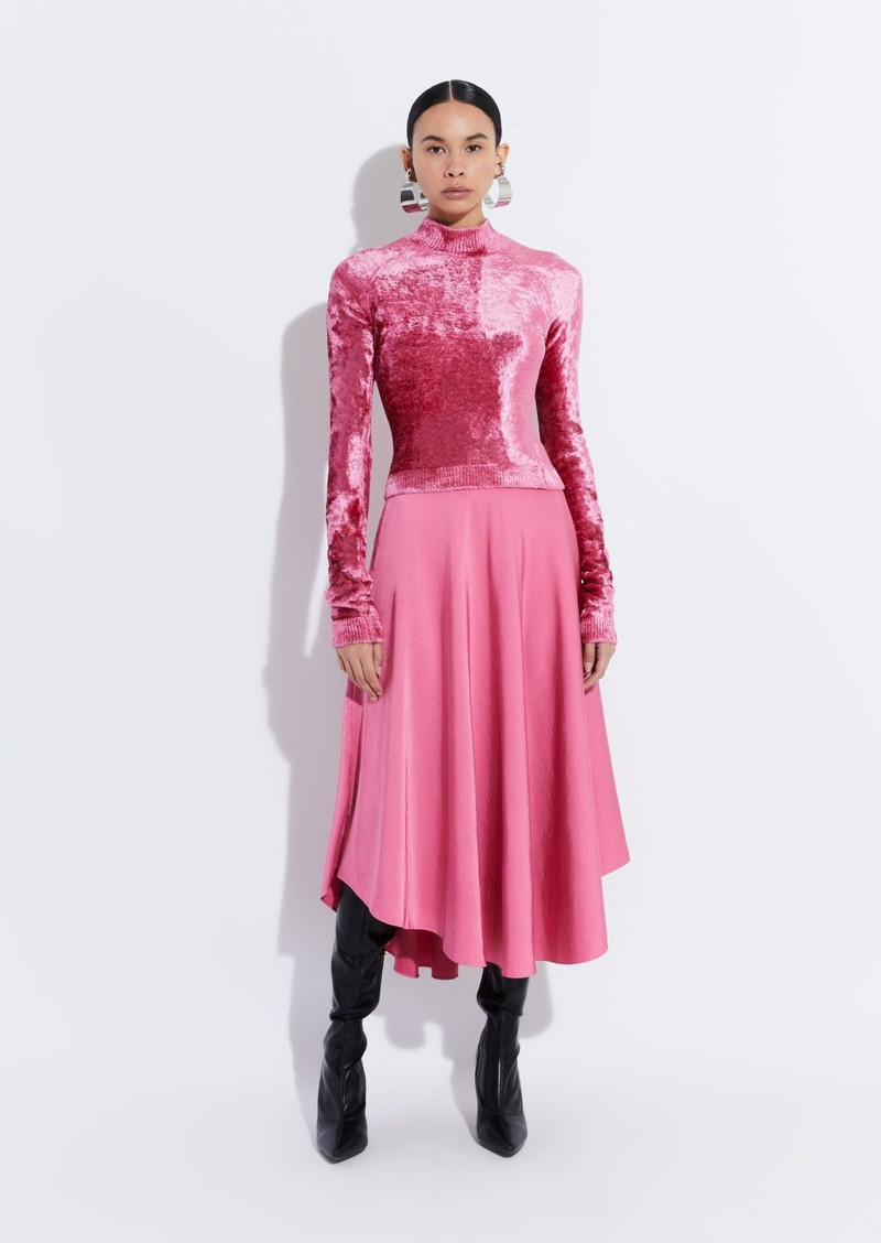 LAPOINTE Satin Handkerchief Skirt outlook