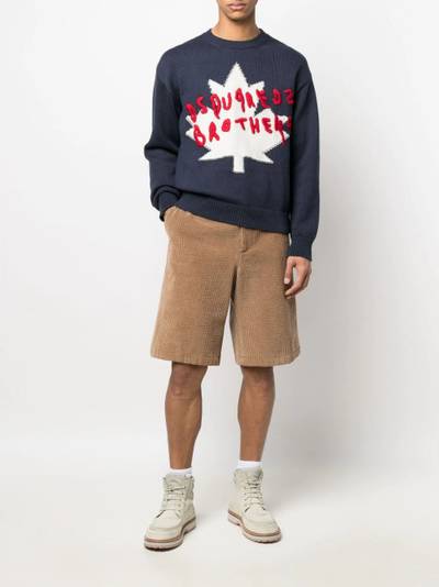 DSQUARED2 maple embroidered logo jumper outlook