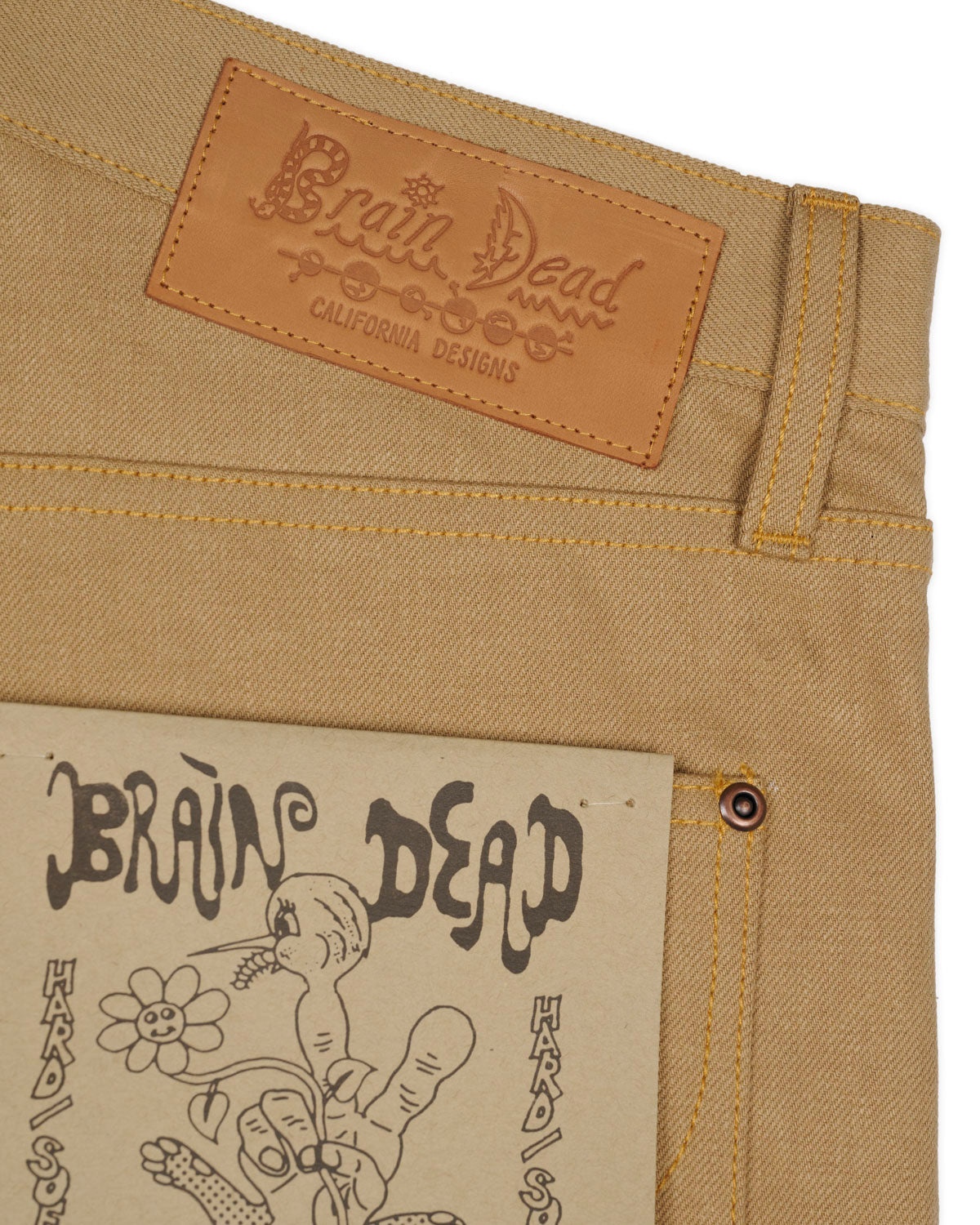 Type 00 13.5oz Selvedge Bull Denim - Tan - 12