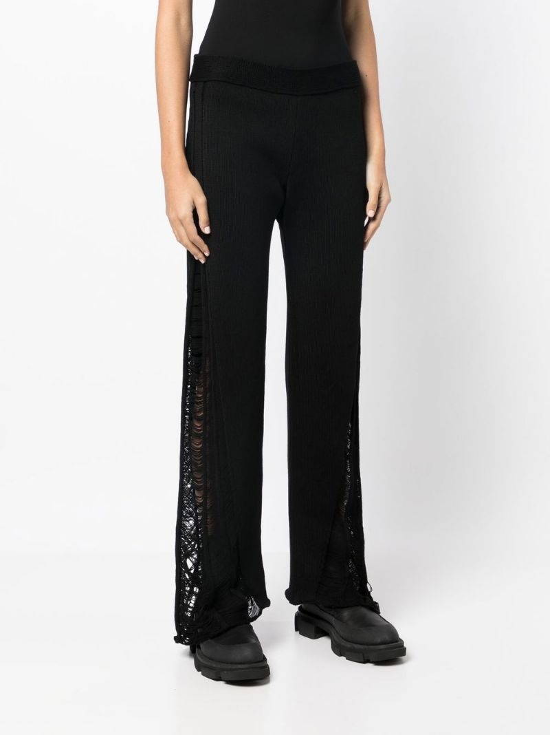 distressed Float knitted trousers - 4