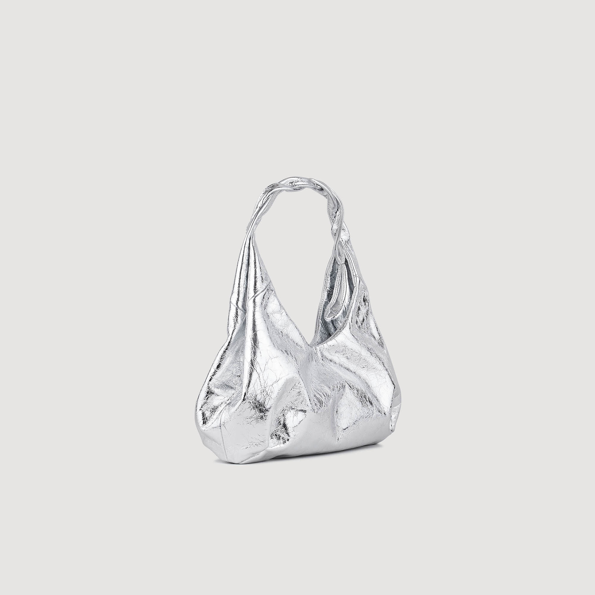 METALLIC LEATHER BAGUETTE BAG - 3