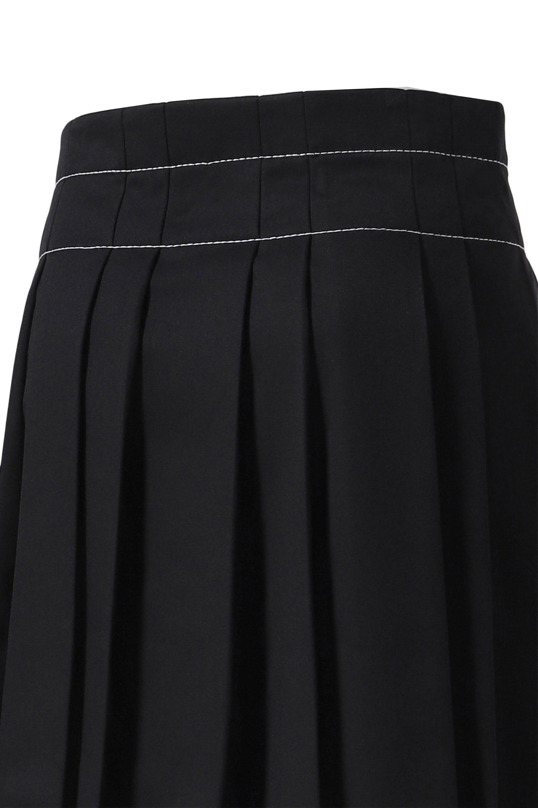 PLEATED WRAP SKIRT / BLACK BLK - 5