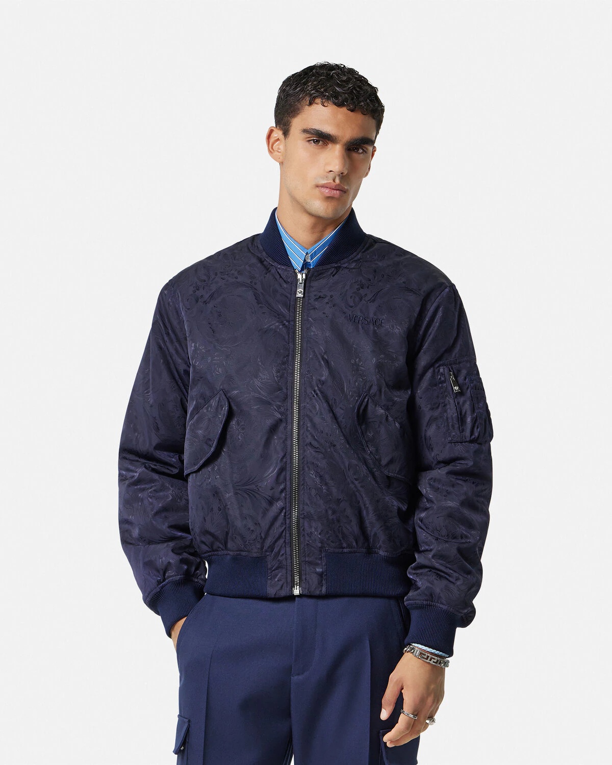 Barocco Jacquard Bomber Jacket - 4
