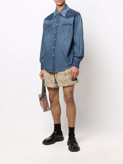 Maison Margiela contrasting-panel denim shirt outlook