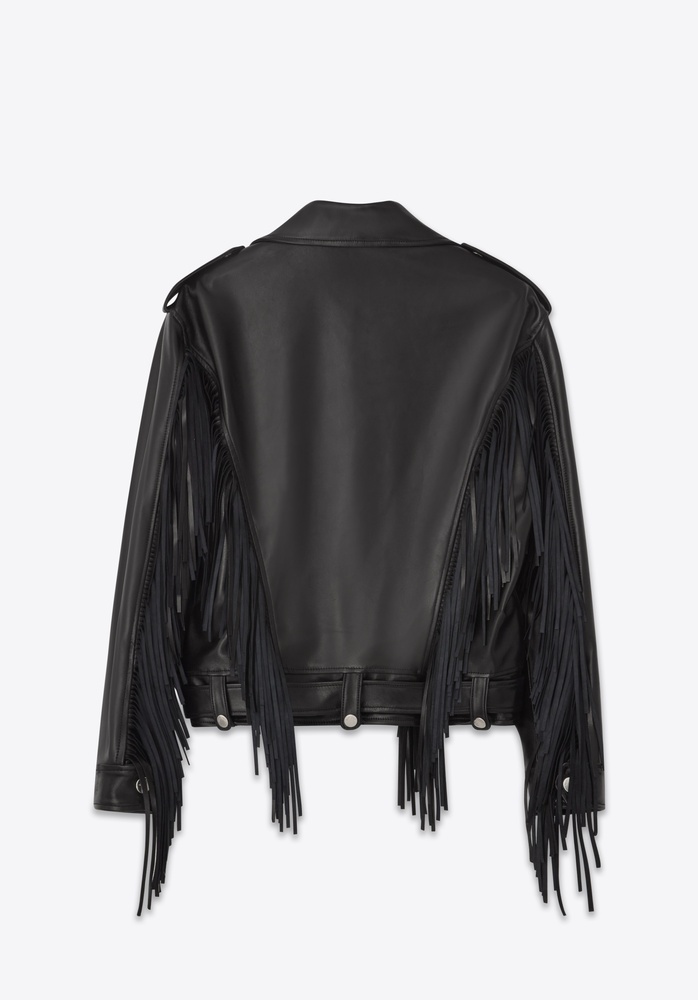 LEATHER JACKET 88 FRINGE BLACK - 4
