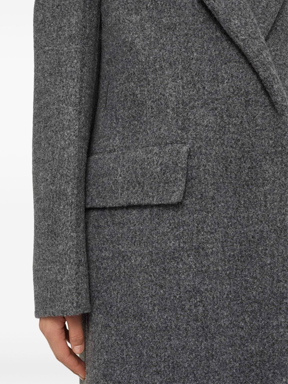 notched-lapel tailored coat - 5