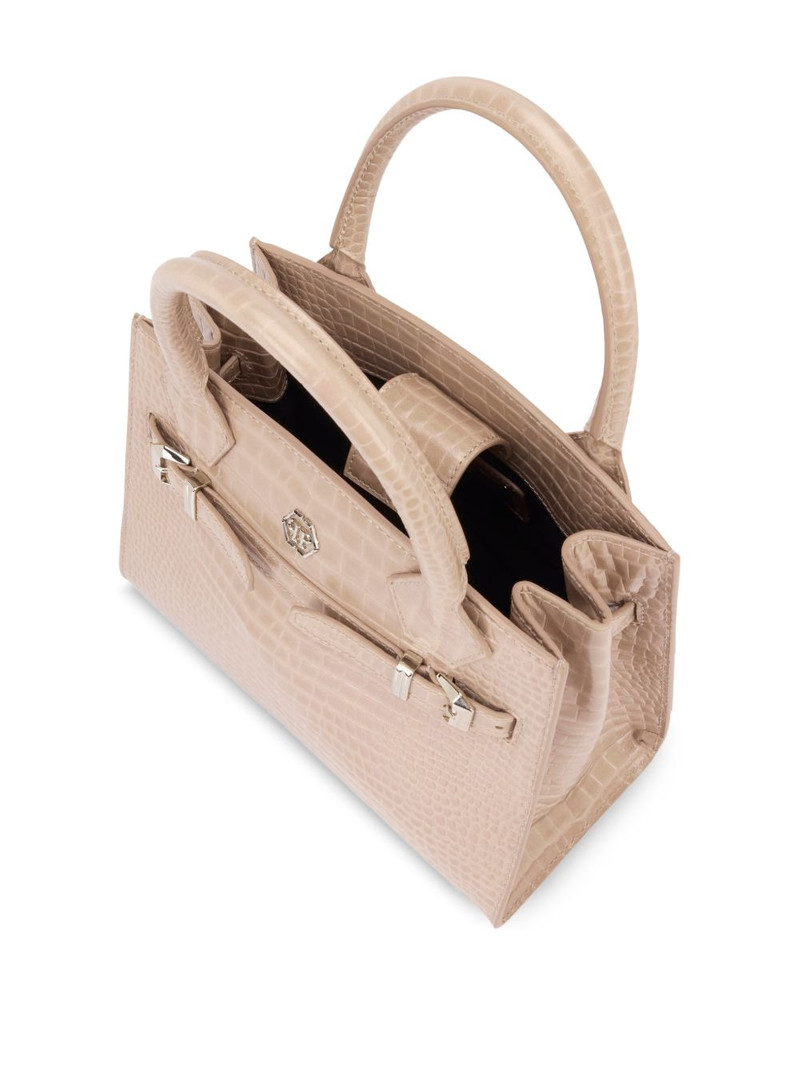 crocodile-printed tote bag 3