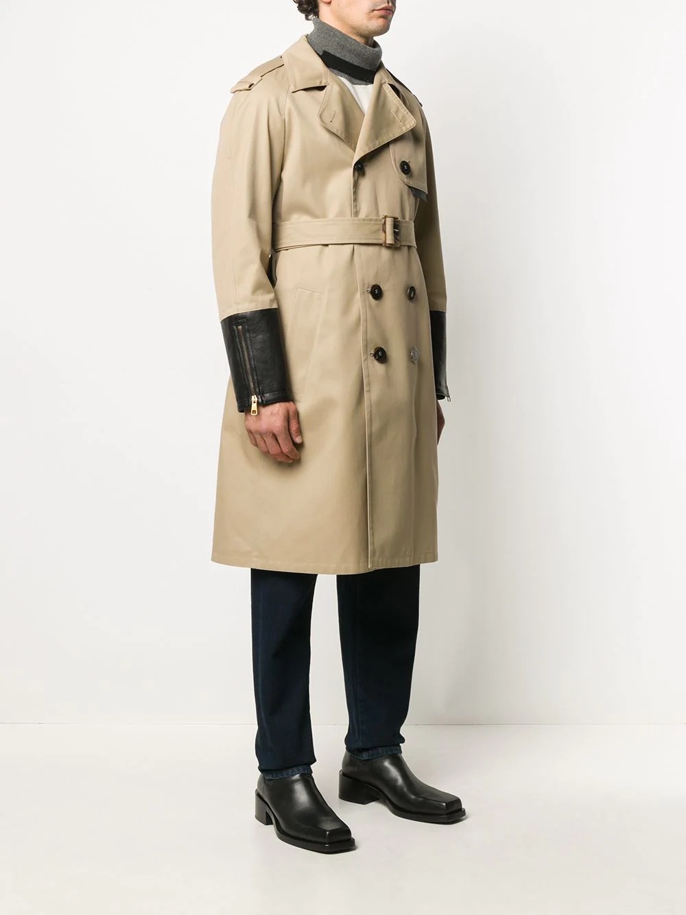 belted trench coat - 3