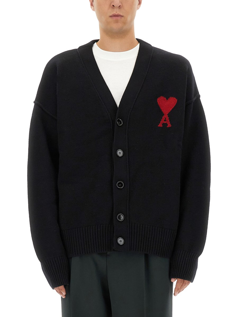 CARDIGAN WITH INLAY LOGO - 1