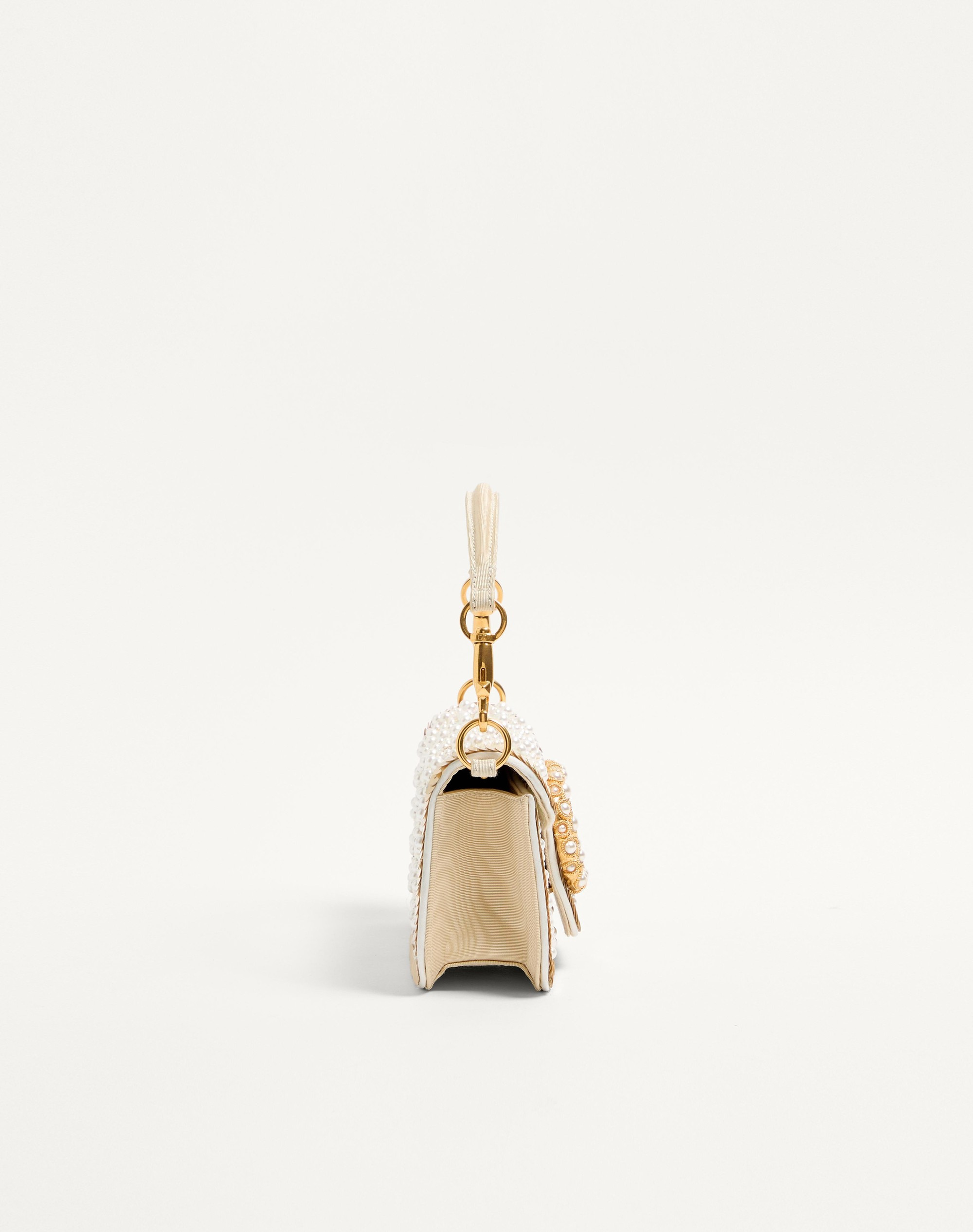 VALENTINO GARAVANI LOCÒ SMALL SHOULDER BAG EMBROIDERED WITH JEWEL LOGO - 3