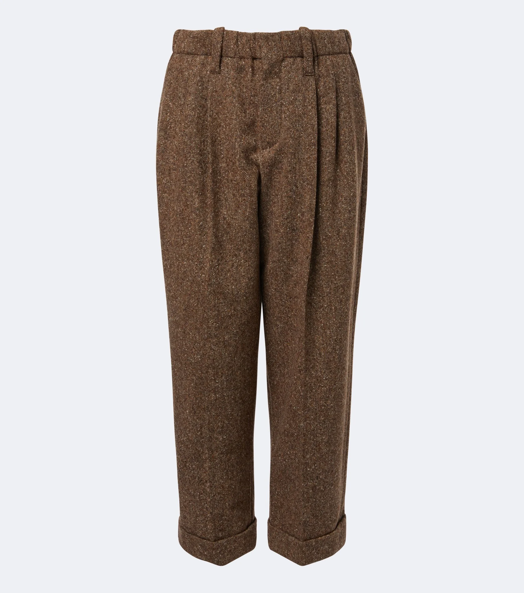 High-rise wool-blend straight pants - 1