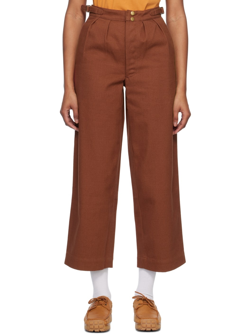 Brown Snap Trousers - 1