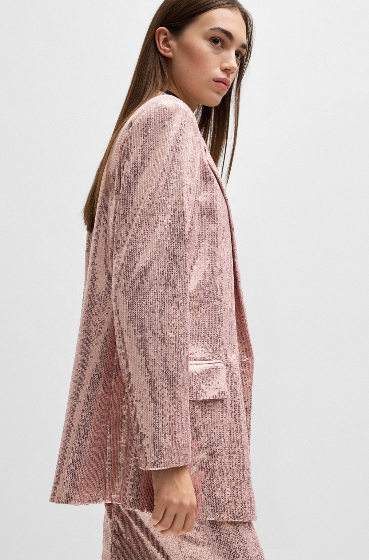 OVERSIZE-FIT SEQUINED JACKET - 6
