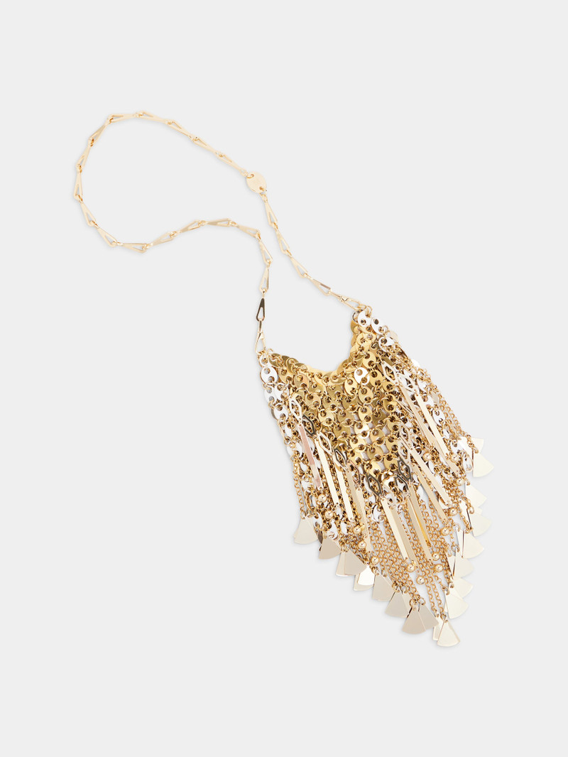 GOLD AND WHITE EIGHT FILLET BAG WITH EMBELLISHMENTS 7