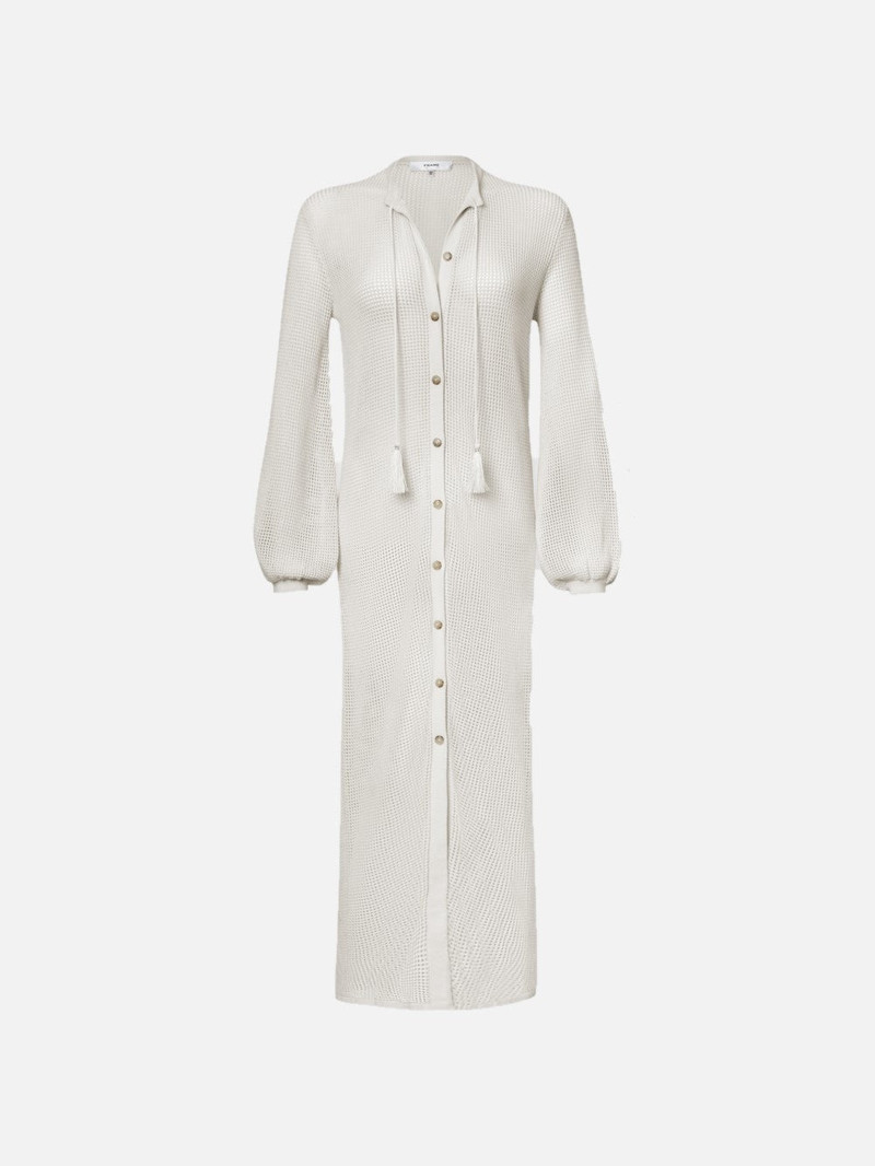 Crochet Kaftan in Cream 1