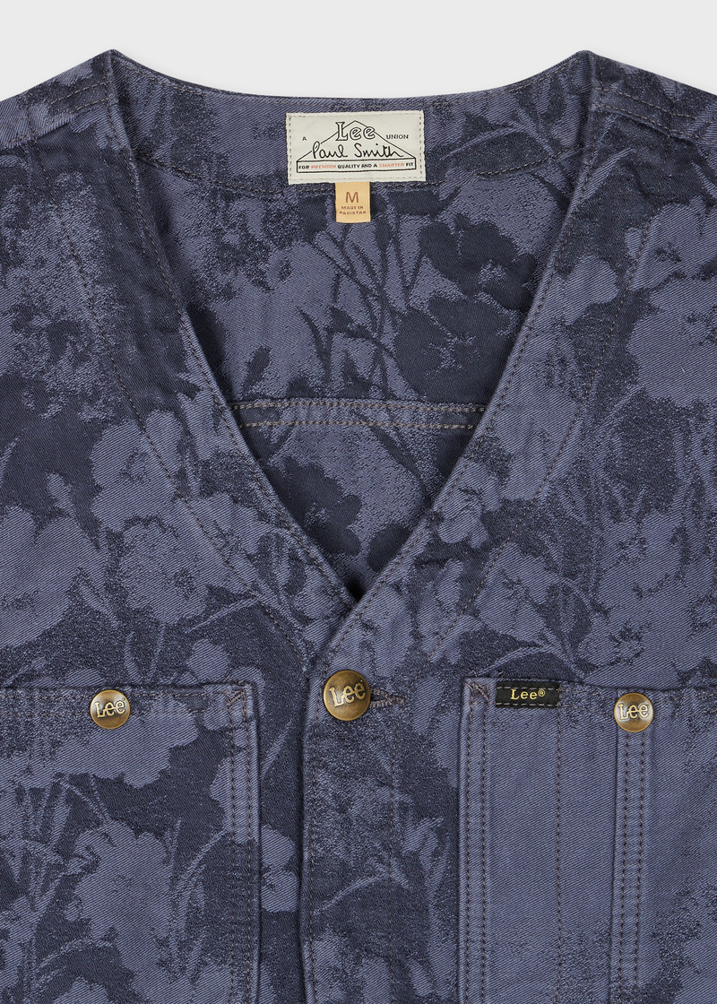 Paul Smith Paul Smith + Lee® Jacquard Collarless Chore Coat outlook