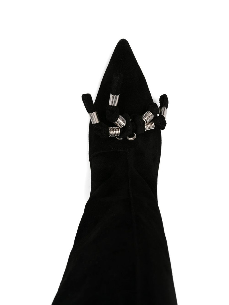 45mm knotted-tassel suede boots 4