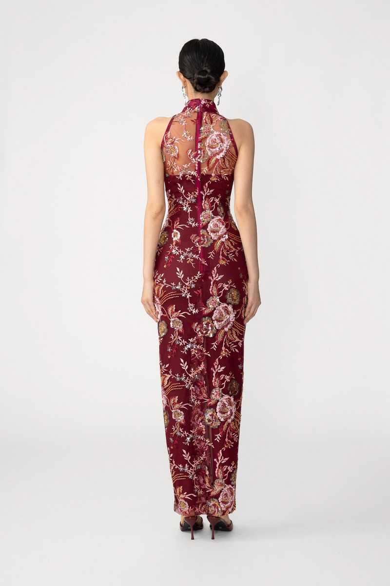 SAU LEE AUDRA EMBROIDERED MAXI DRESS outlook