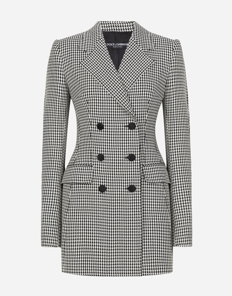 Double-breasted houndstooth jacket 1