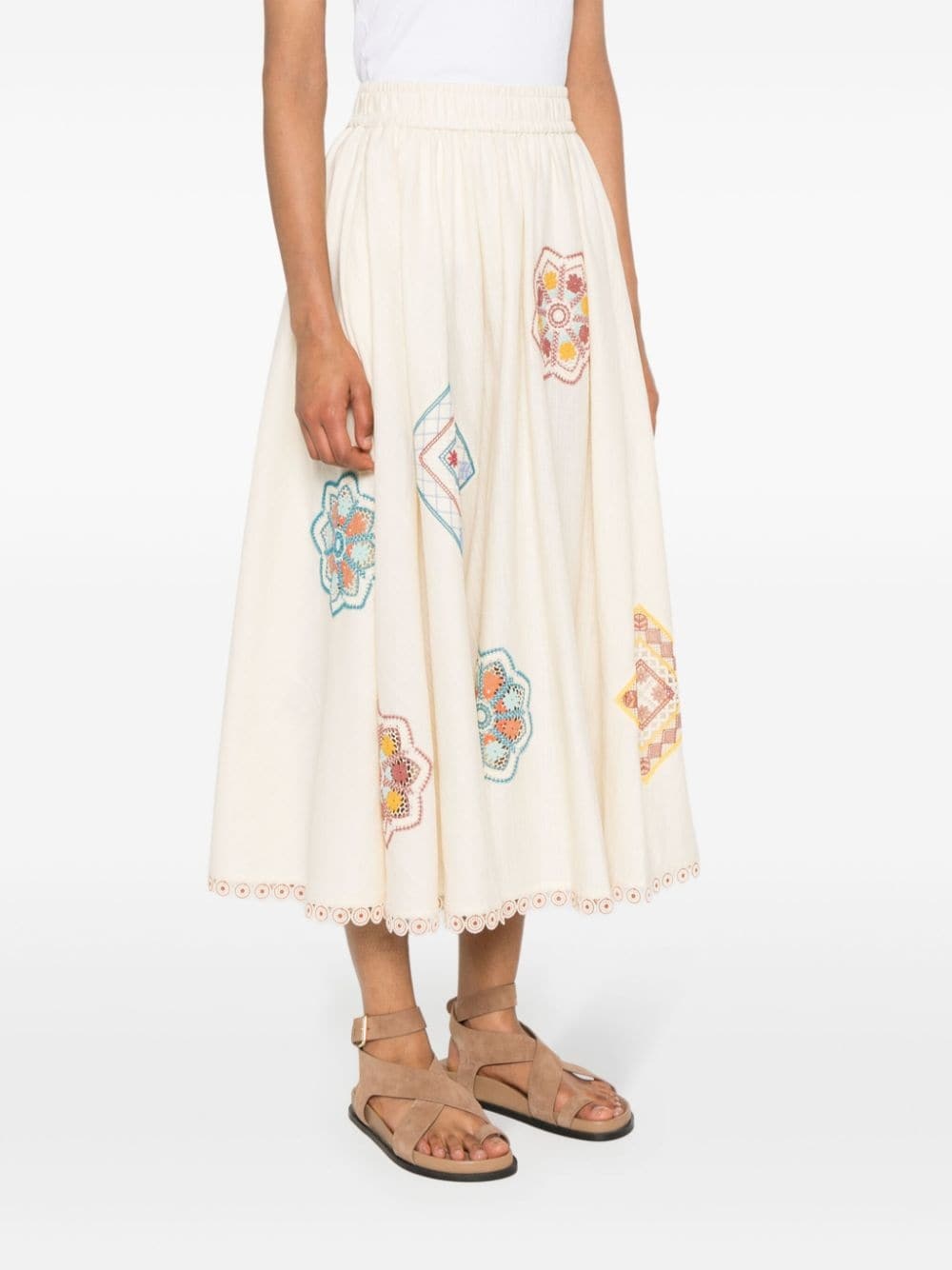 Ottie cotton midi skirt - 3