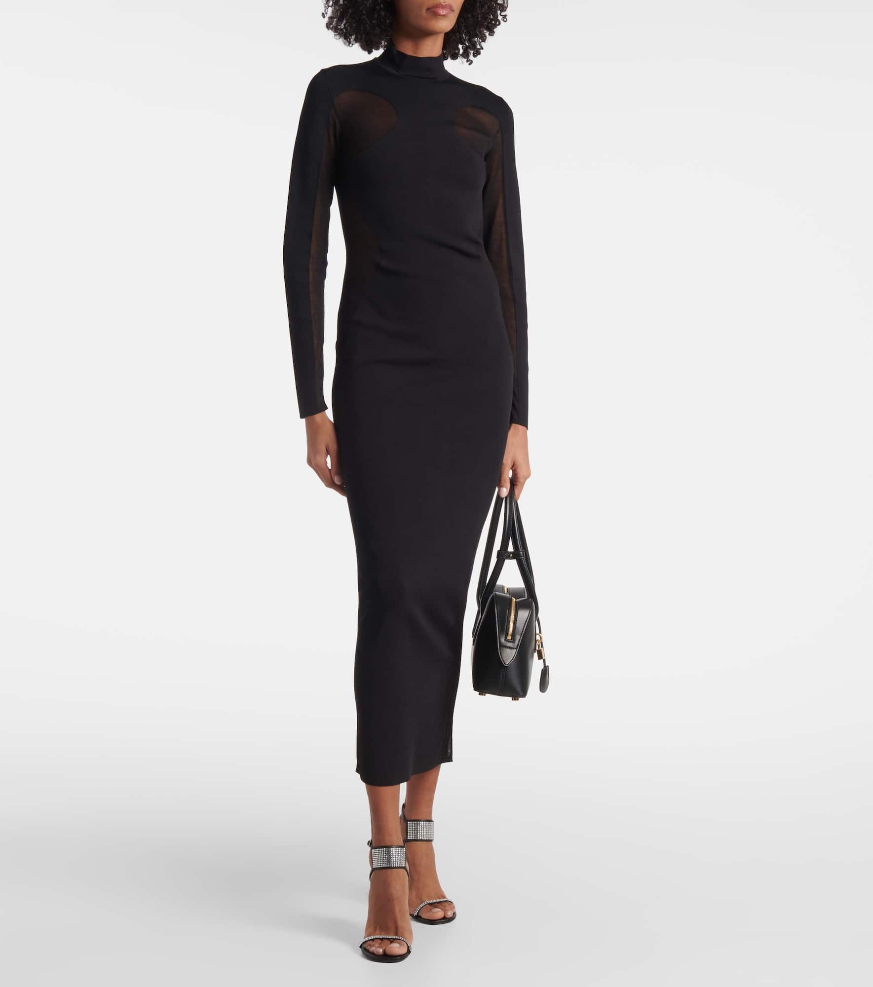 Miracle mesh-paneled knitted maxi dress - 2