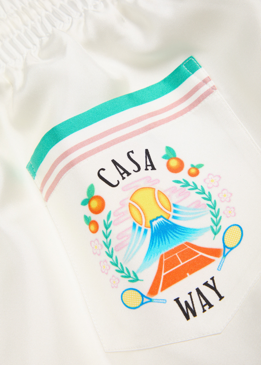Casablanca Printed Silk-twill Shorts - 5