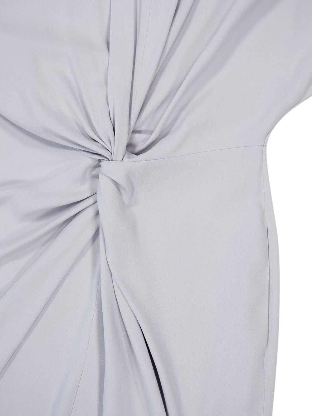satin draped-front midi dress - 4