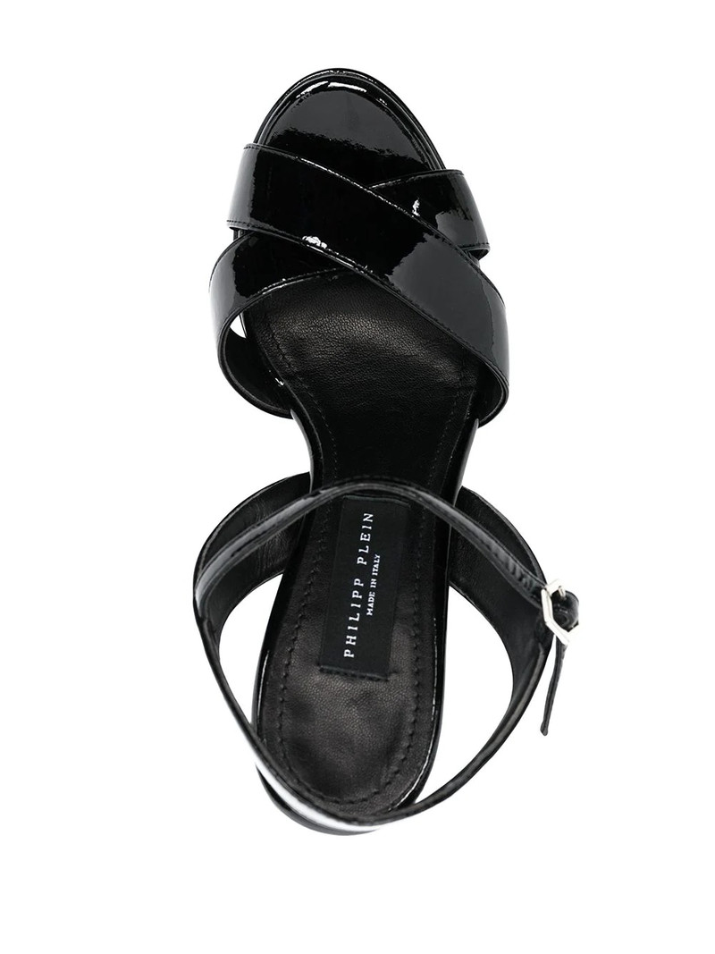 patent-effect heeled sandals 4