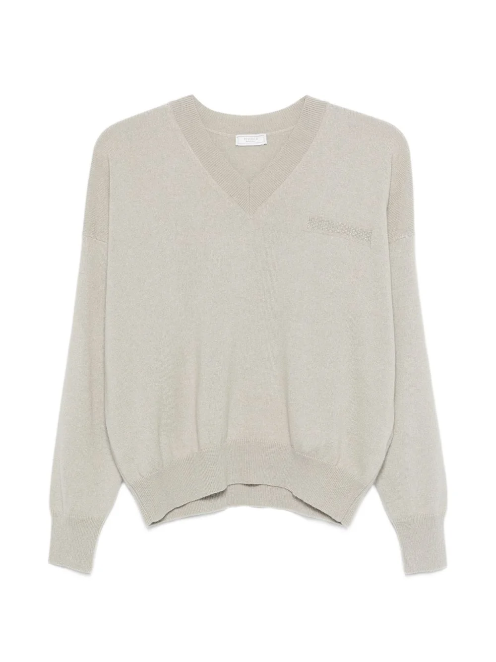 V-neck embroidered sneakers - 1