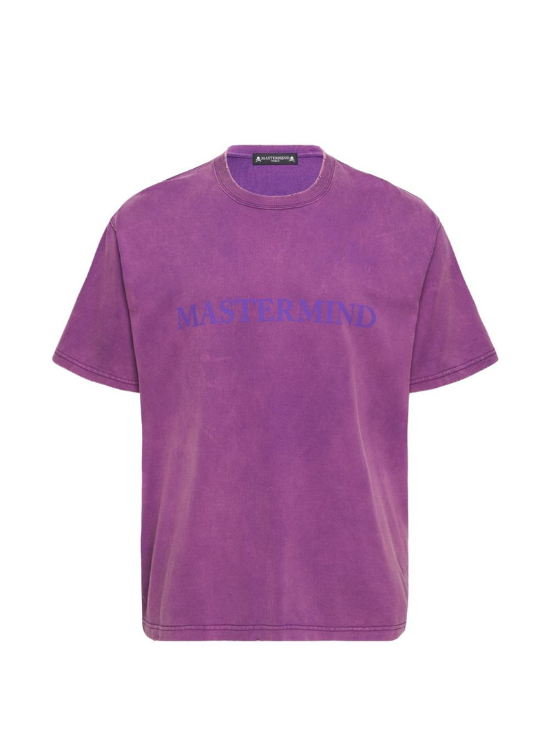faded-effect logo-print T-shirt 1