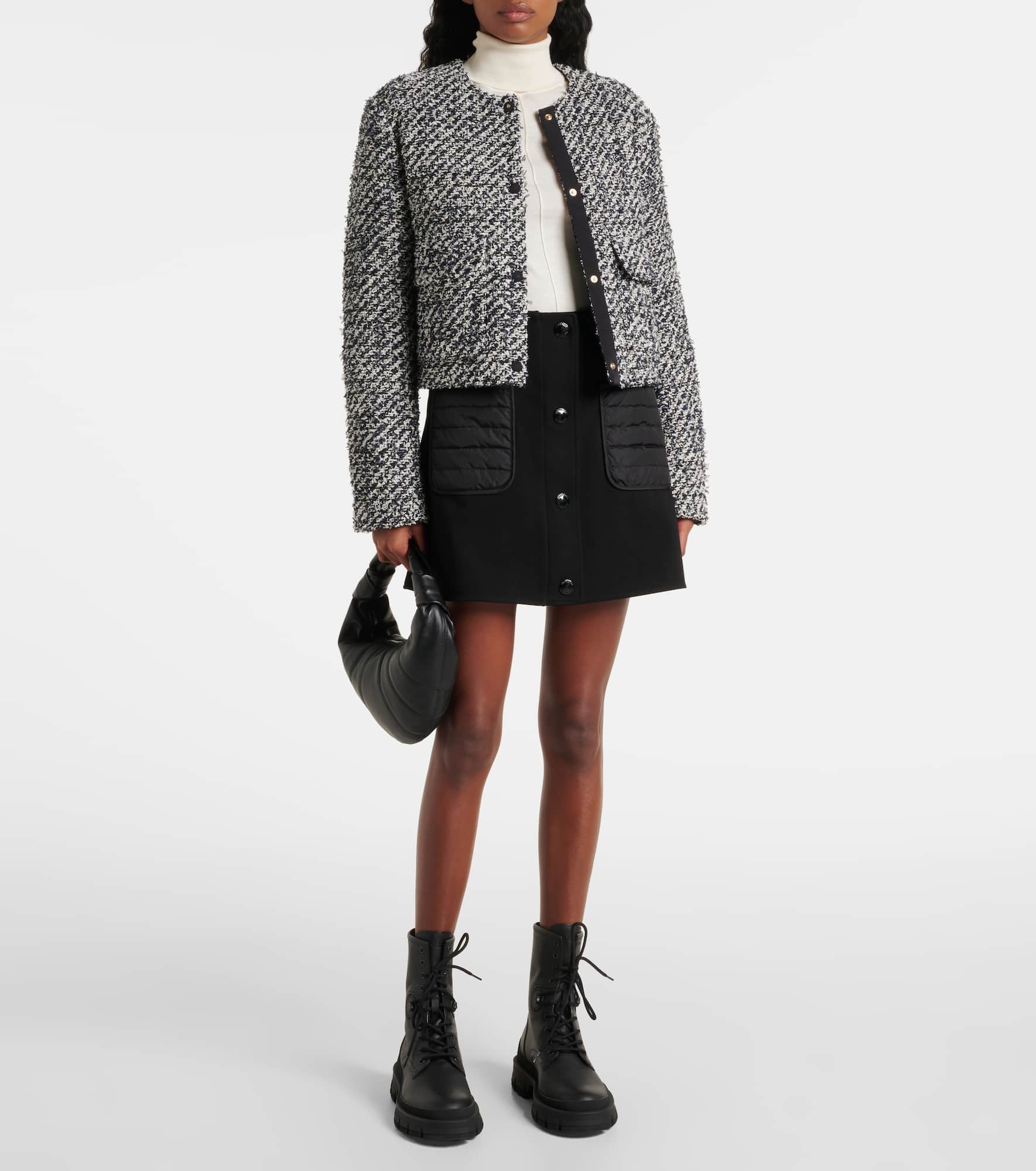 Dauphin cropped tweed down jacket - 2
