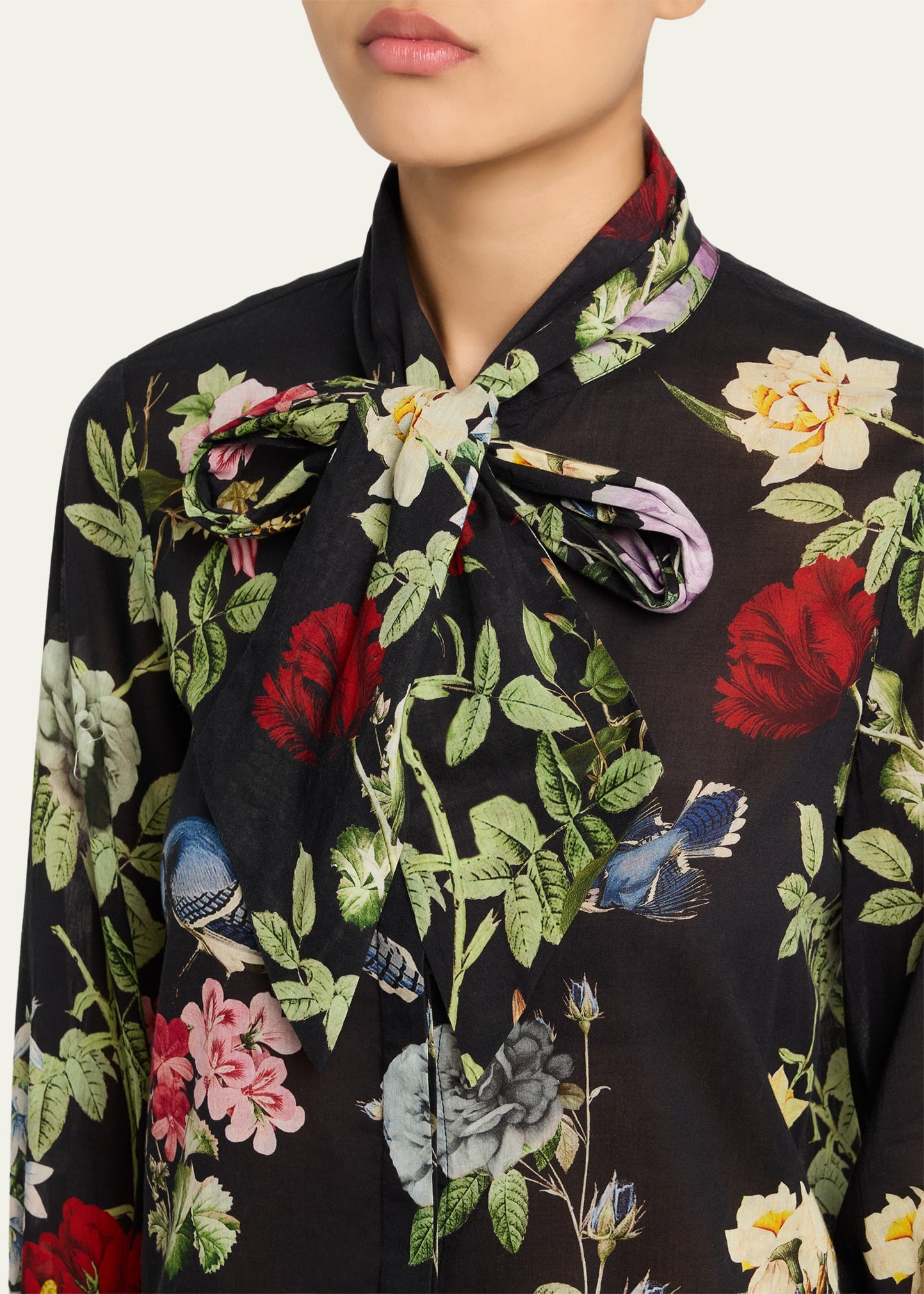 Lloyd Floral Slit-Sleeve Blouse - 5