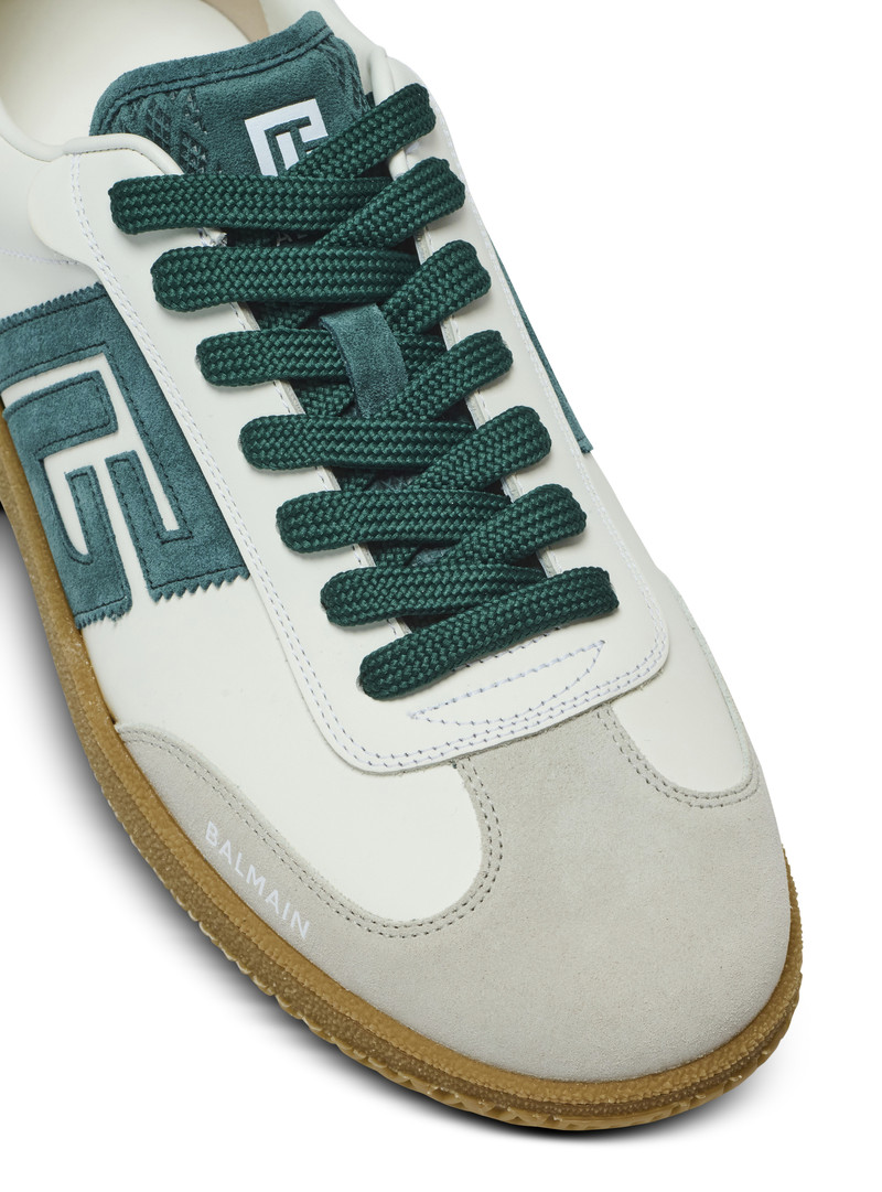 Balmain Swan suede and smooth leather trainers 6